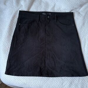Prana black denim short skirt 6